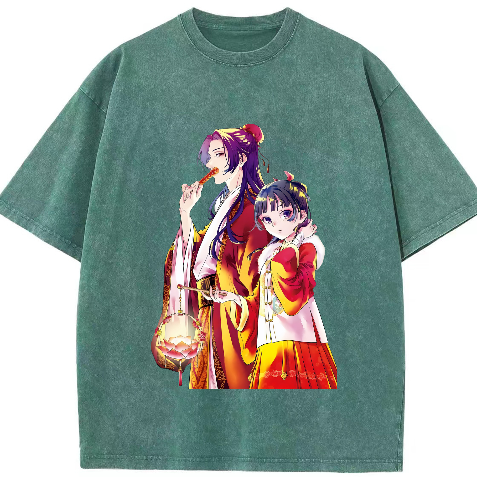（画像用） 薬屋のひとりごと The Apothecary Diaries 綿100% ヴィンテージ風 半袖Tシャツ（フロントプリント）